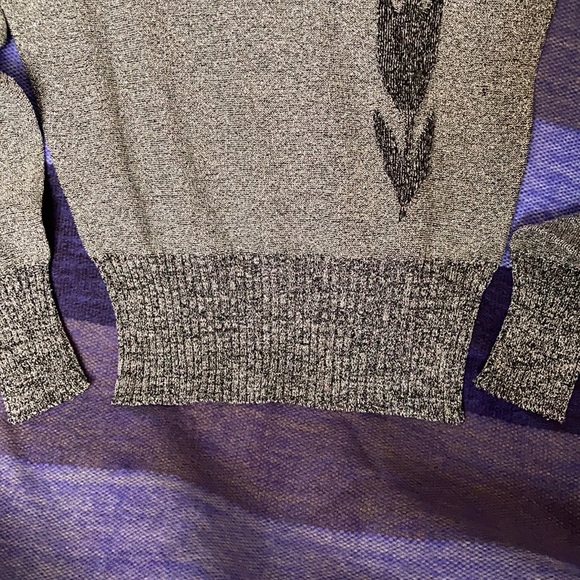 Silver glitter knit long sleeve top - Picture 4 of 9